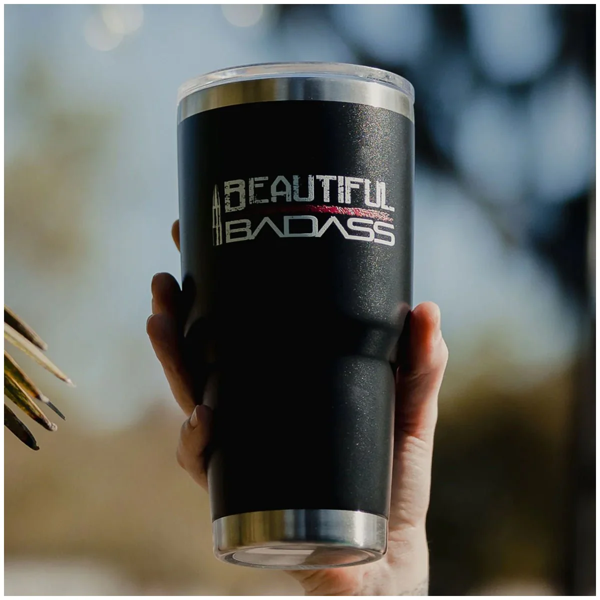 Grunt Style Beautiful Badass Vacuum Insulated Stainless Steel Tumbler - Black - Image 5