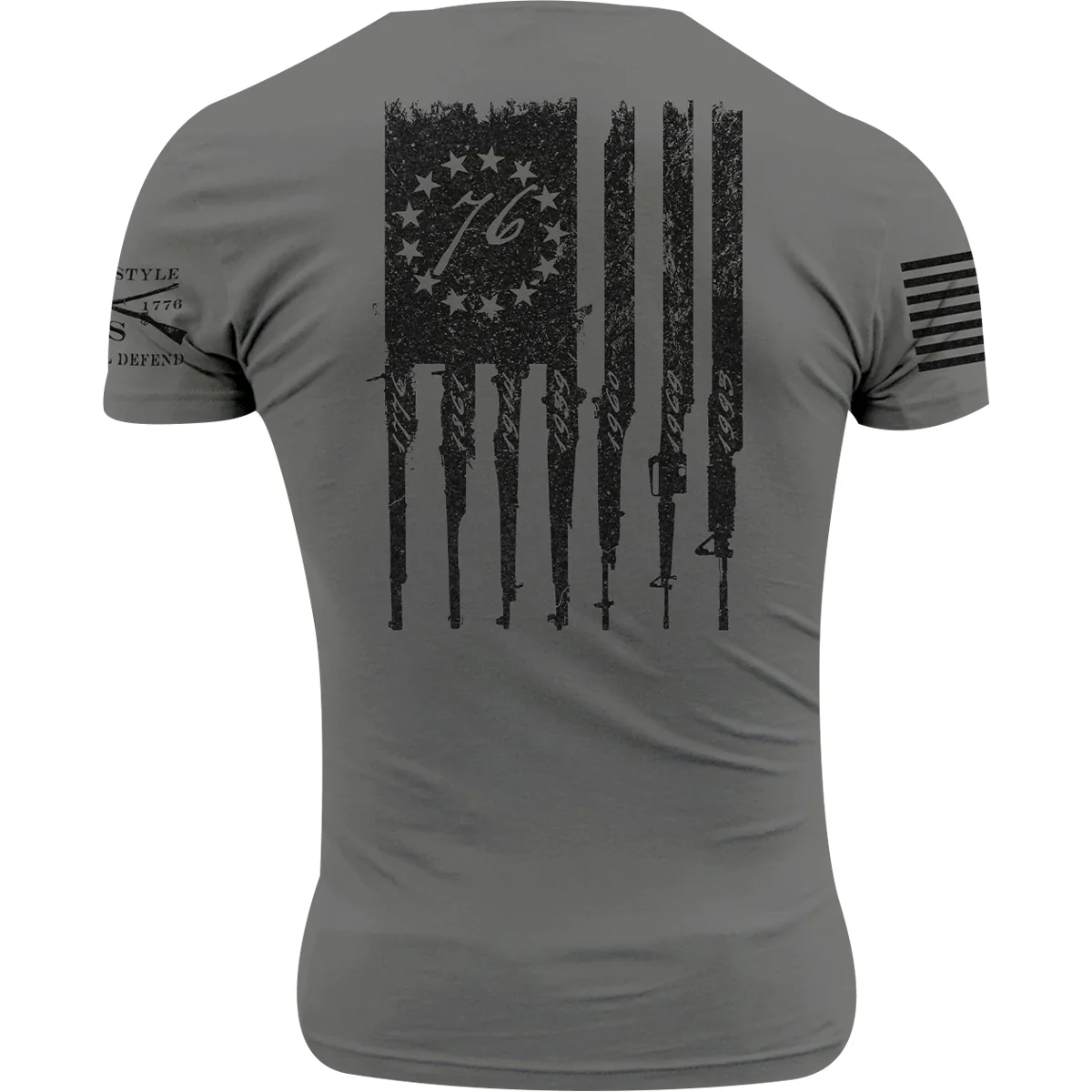 Grunt Style Betsy Rifle Flag T-Shirt - Heavy Metal - Image 3