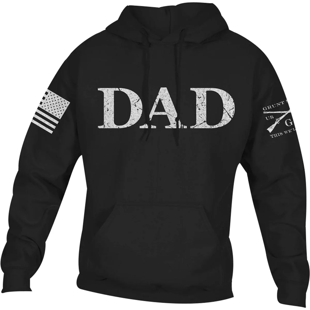 Grunt Style Dad Defined Pullover Hoodie - Black - Image 2