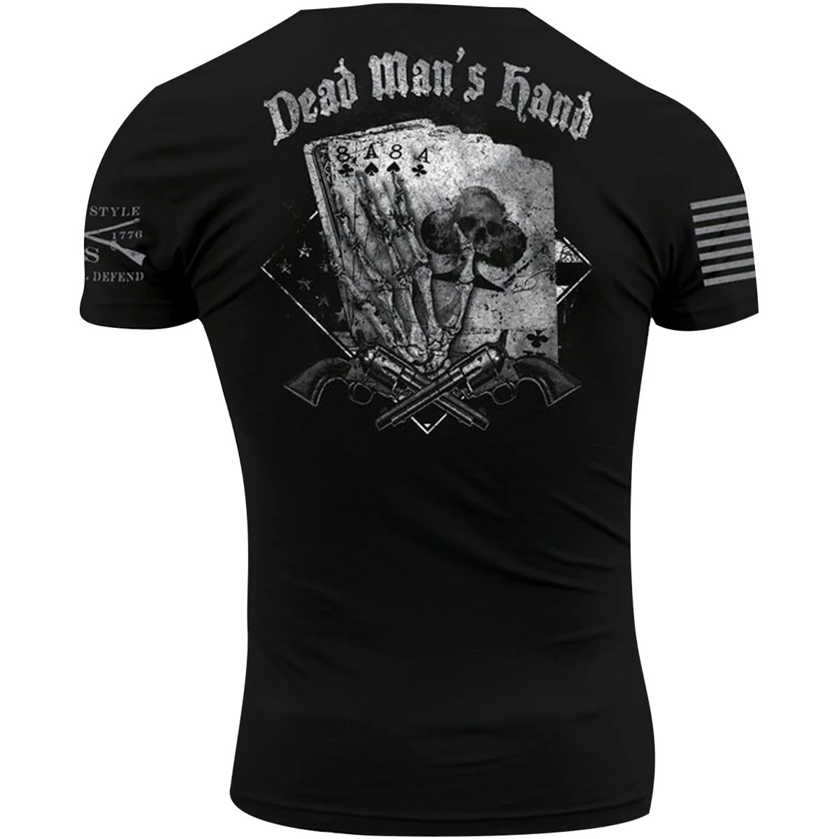 Grunt Style Dead Man's Hand T-Shirt - Black - Image 3
