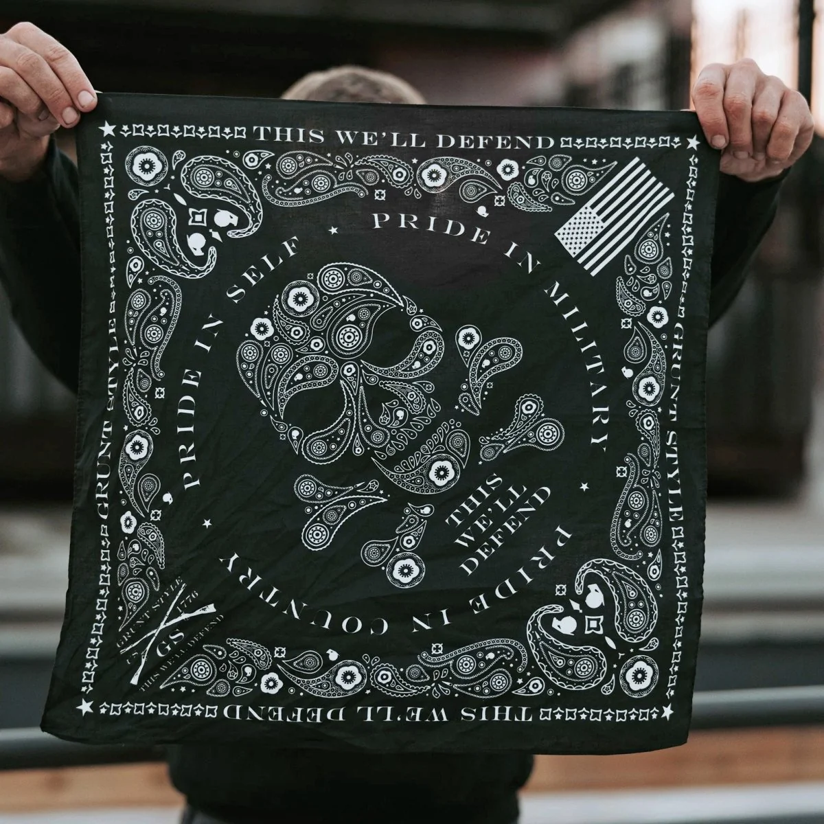 Grunt Style Death Paisley Bandana - Black - Image 2