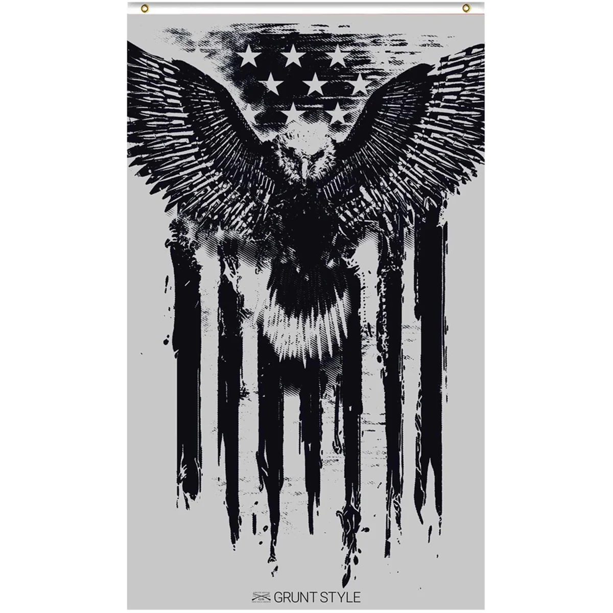 Grunt Style Eagle Flag - Black/Gray