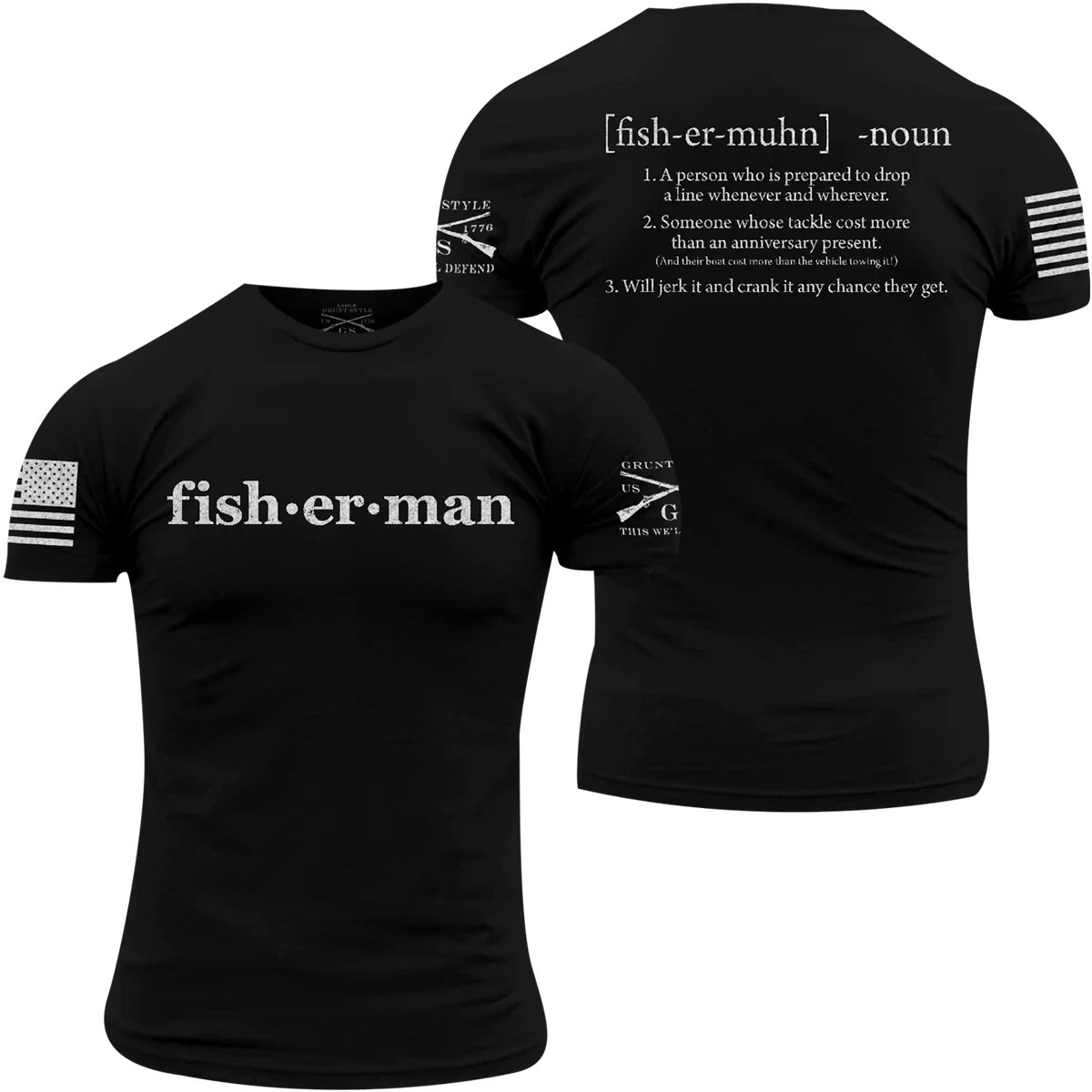 Grunt Style Fisherman Defined T-Shirt - Black