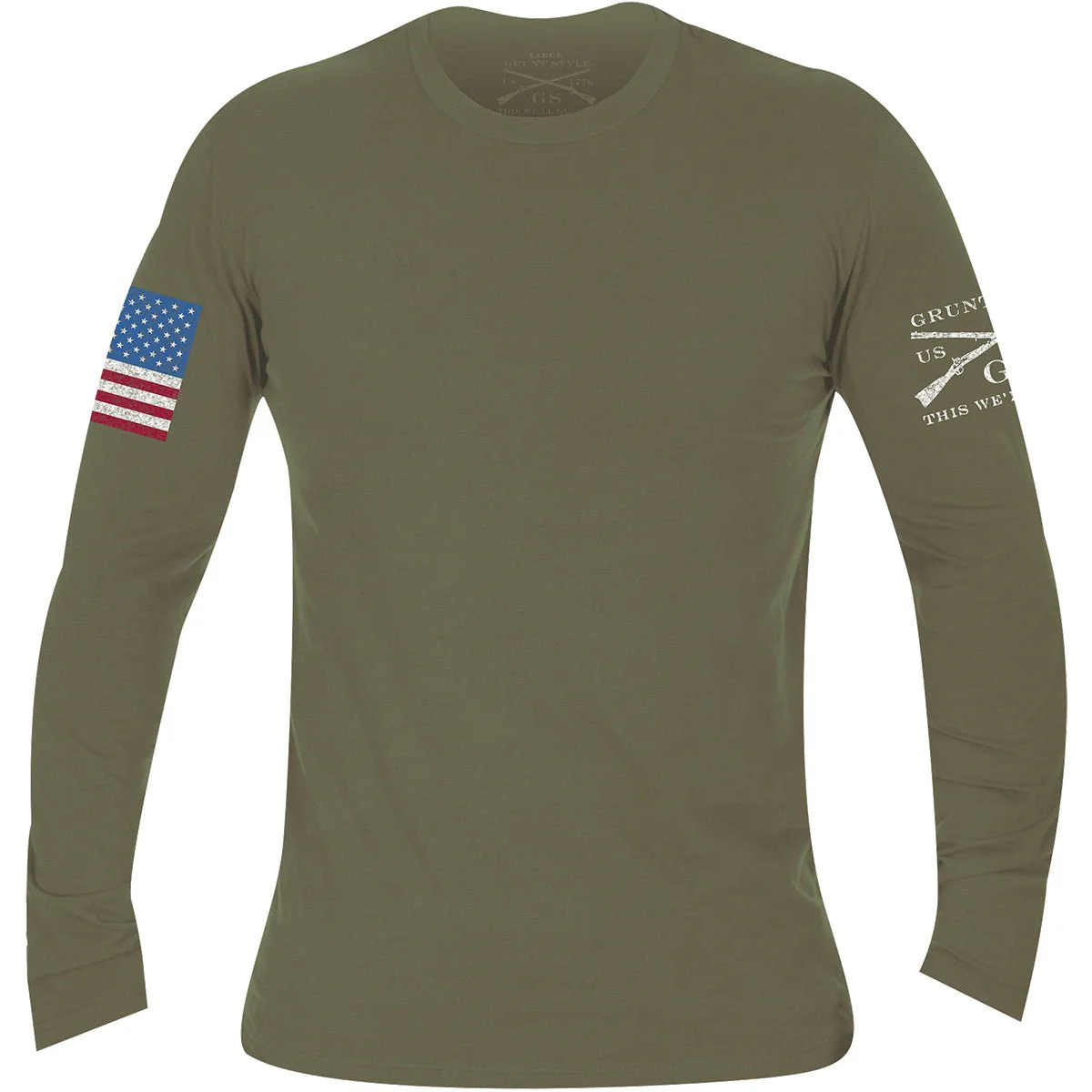 Grunt Style Full Color Flag Basic Long Sleeve T-Shirt