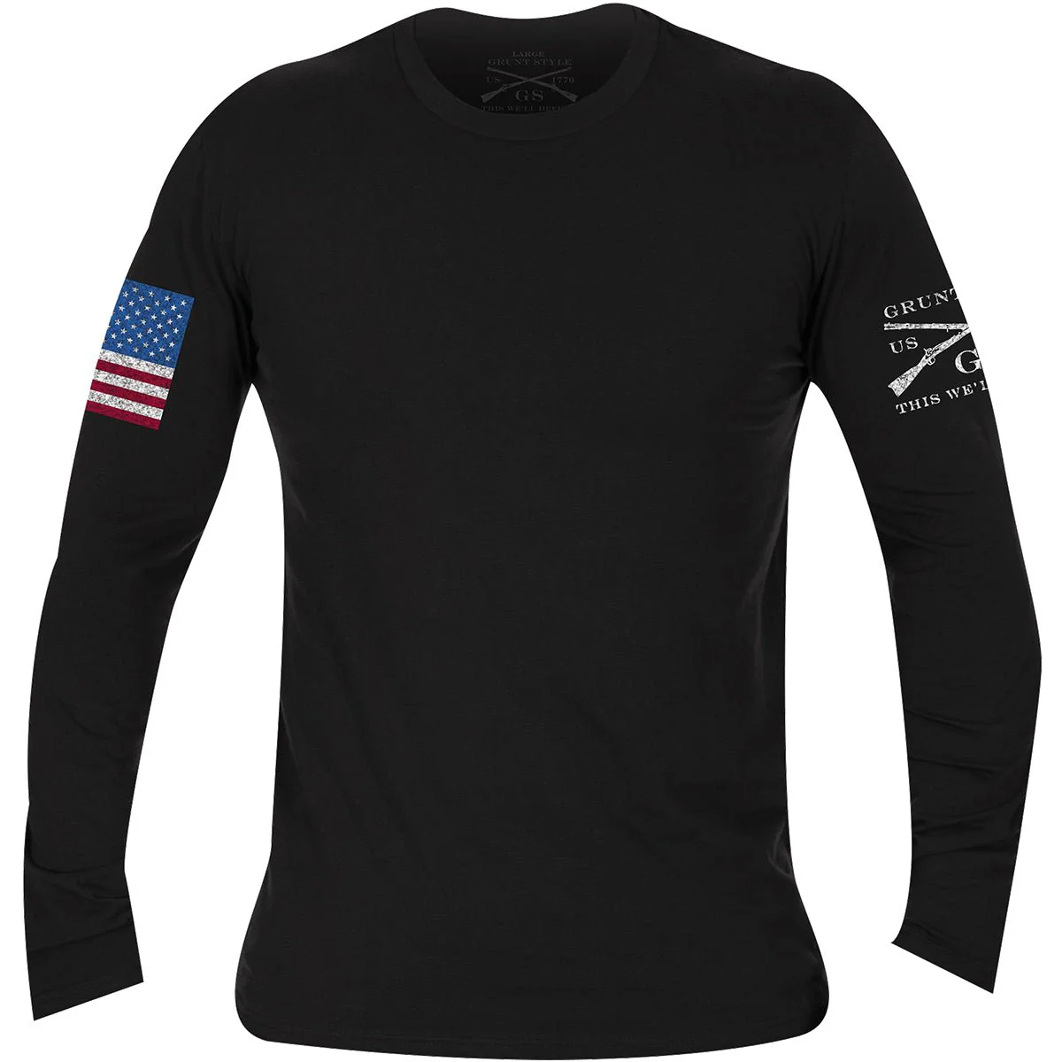Grunt Style Full Color Flag Basic Long Sleeve T-Shirt - Image 3