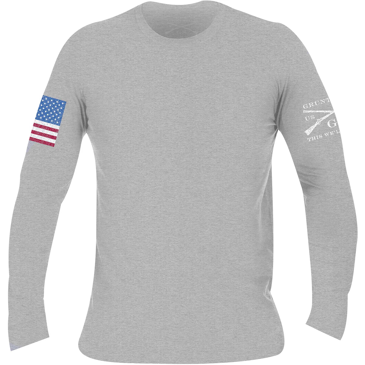 Grunt Style Full Color Flag Basic Long Sleeve T-Shirt - Image 4