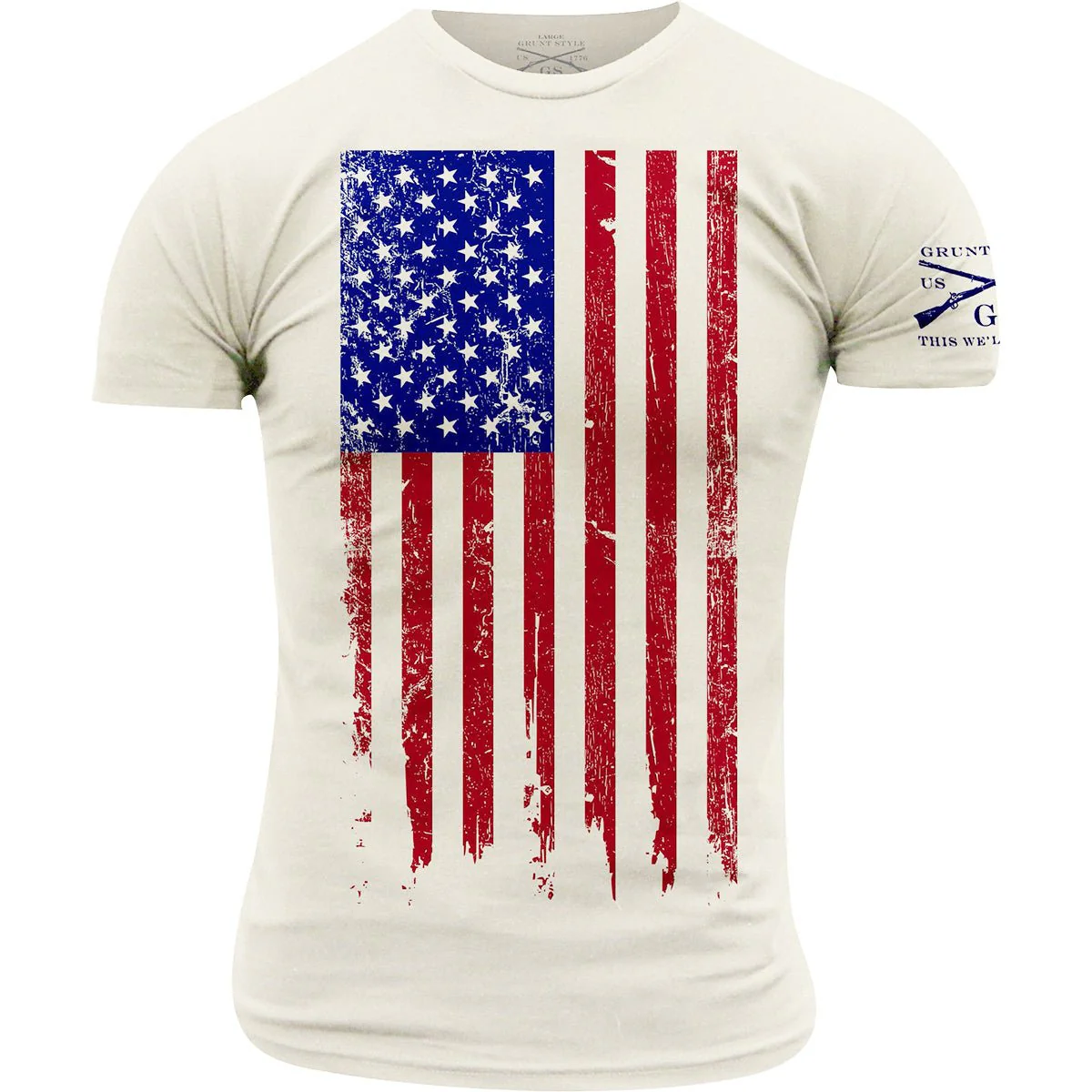 Grunt Style Full Color Flag T-Shirt - Natural