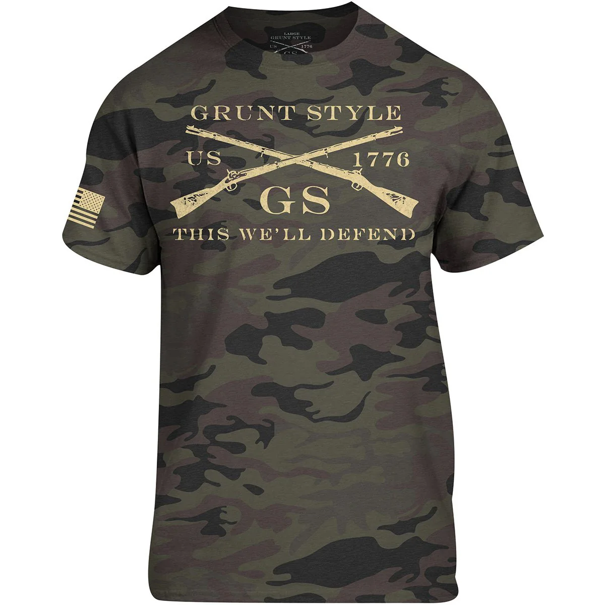 Grunt Style Logo Basic T-Shirt - Camo