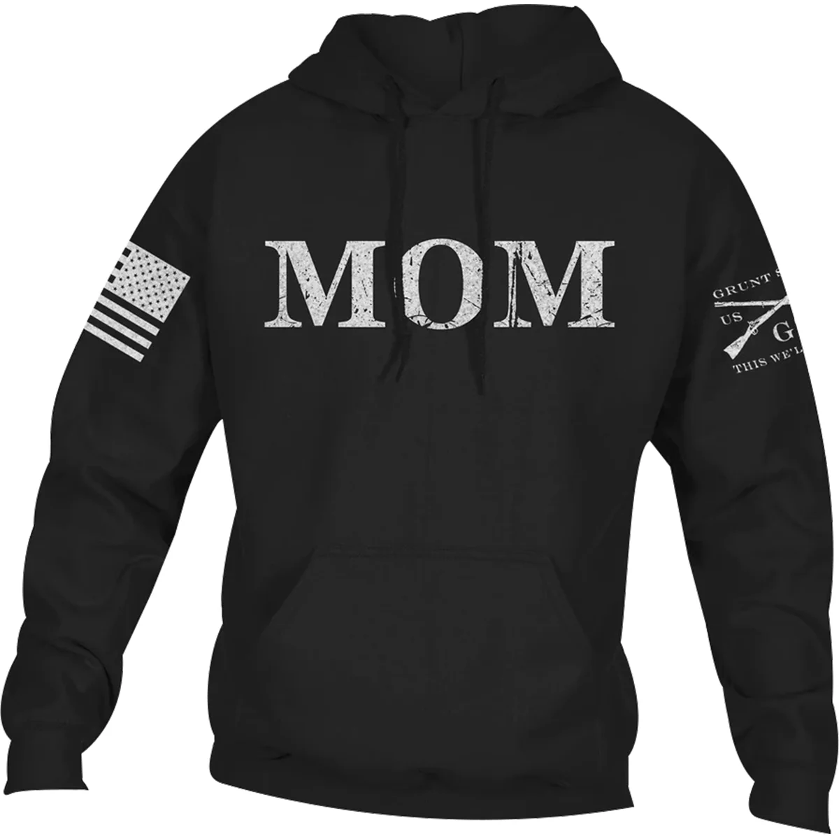 Grunt Style Mom Defined Pullover Hoodie - Black - Image 2