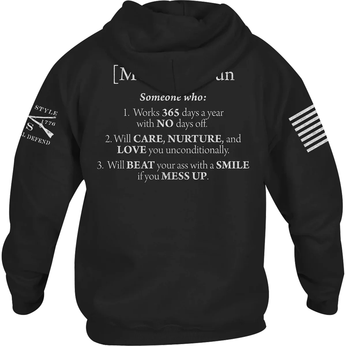 Grunt Style Mom Defined Pullover Hoodie - Black - Image 3