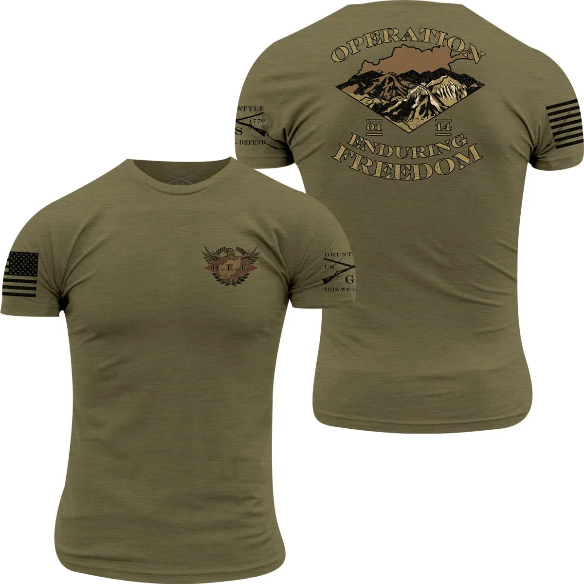 Grunt Style O.E.F. Veteran T-Shirt - Military Green