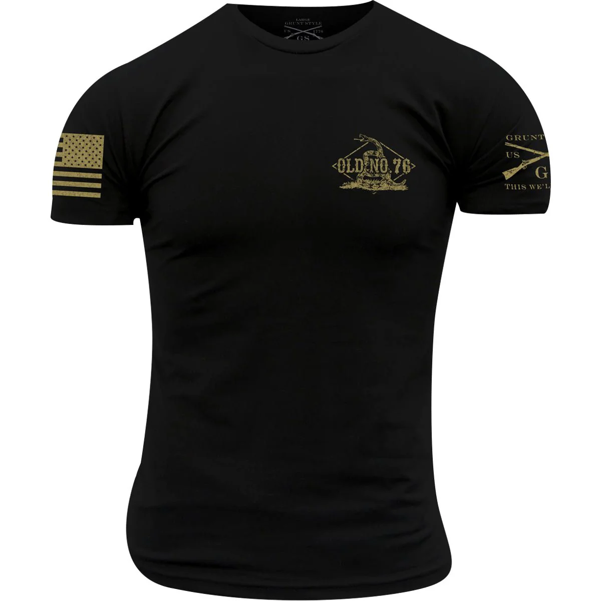 Grunt Style Old No. 76 T-Shirt - Black - Image 2