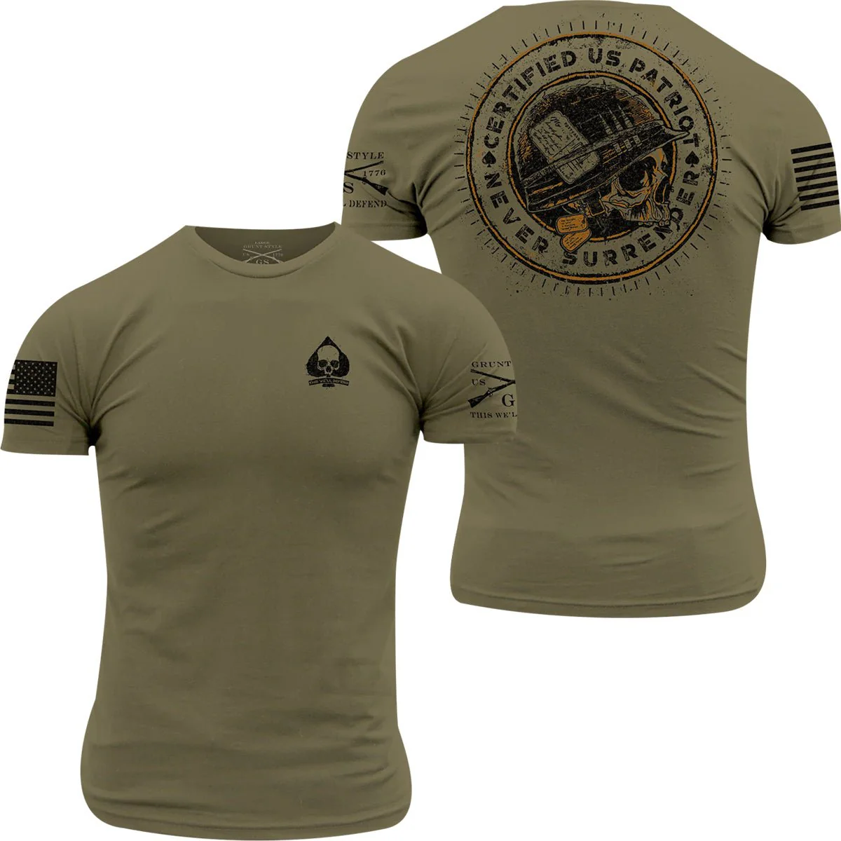 Grunt Style Patriot Seal T-Shirt - Military Green