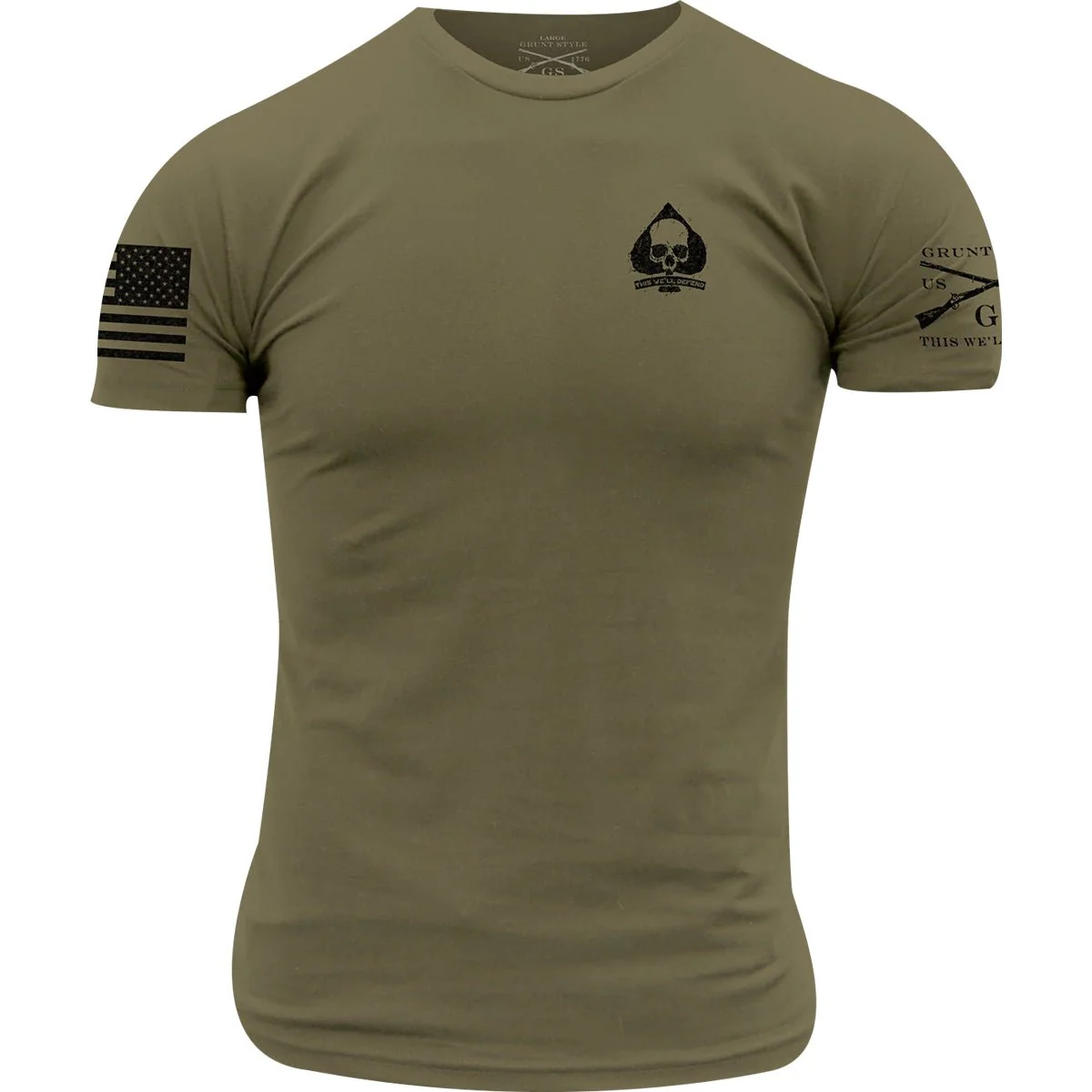 Grunt Style Patriot Seal T-Shirt - Military Green - Image 2