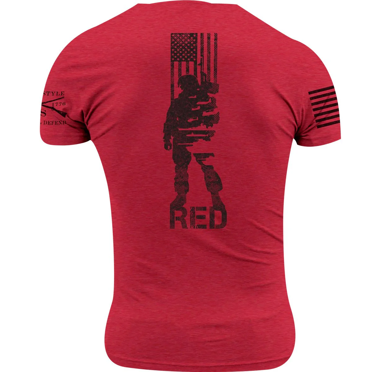 Grunt Style R.E.D. All Forces T-Shirt - Red - Image 3
