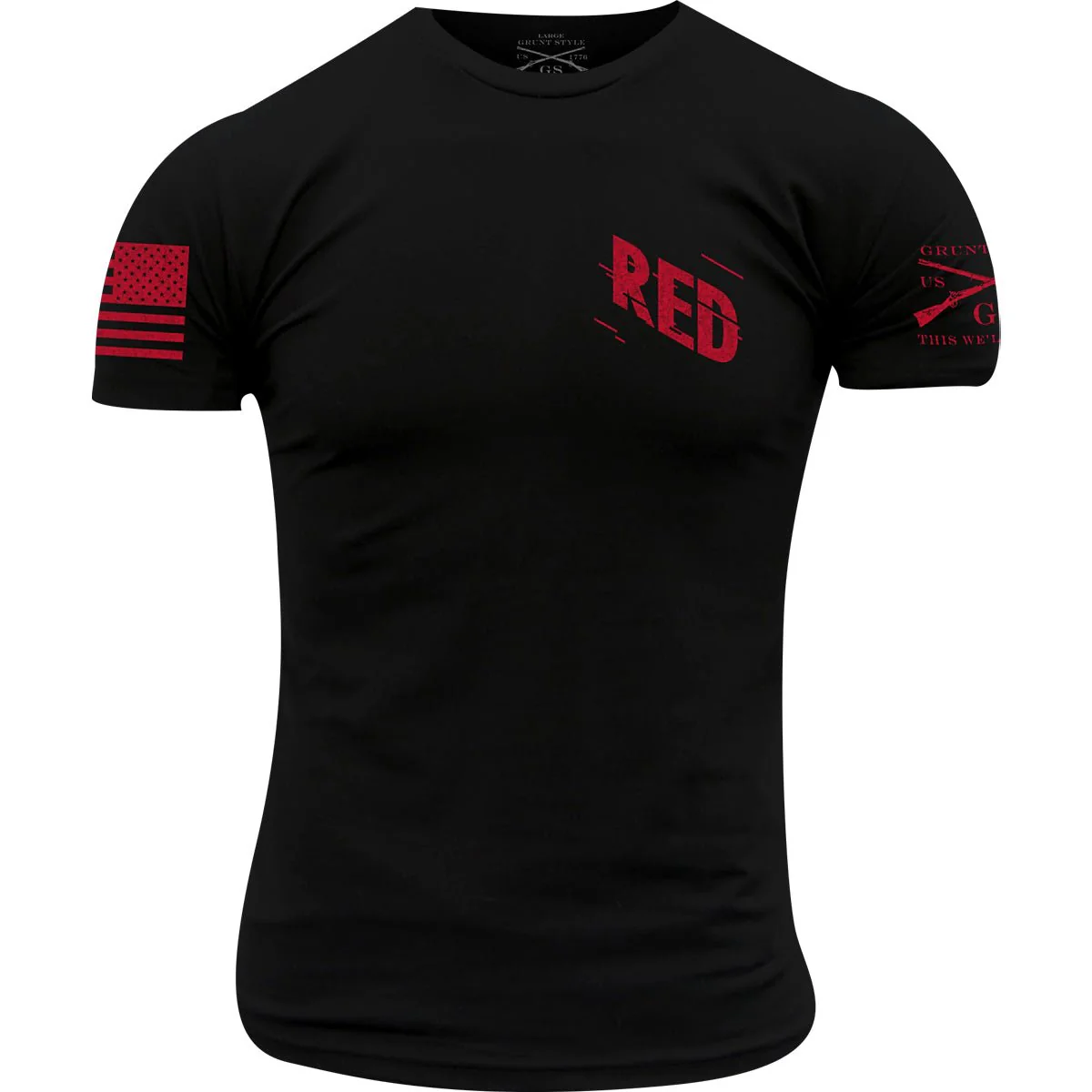 Grunt Style R.E.D. Movement T-Shirt - Black - Image 2