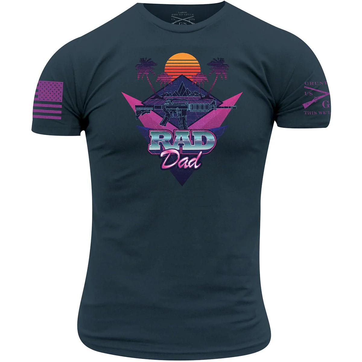 Grunt Style Rad Dad T-Shirt - Navy