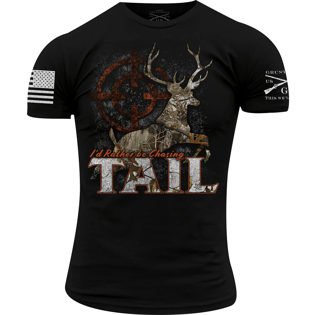 Grunt Style Realtree Edge - Chasing Tail T-Shirt - Black