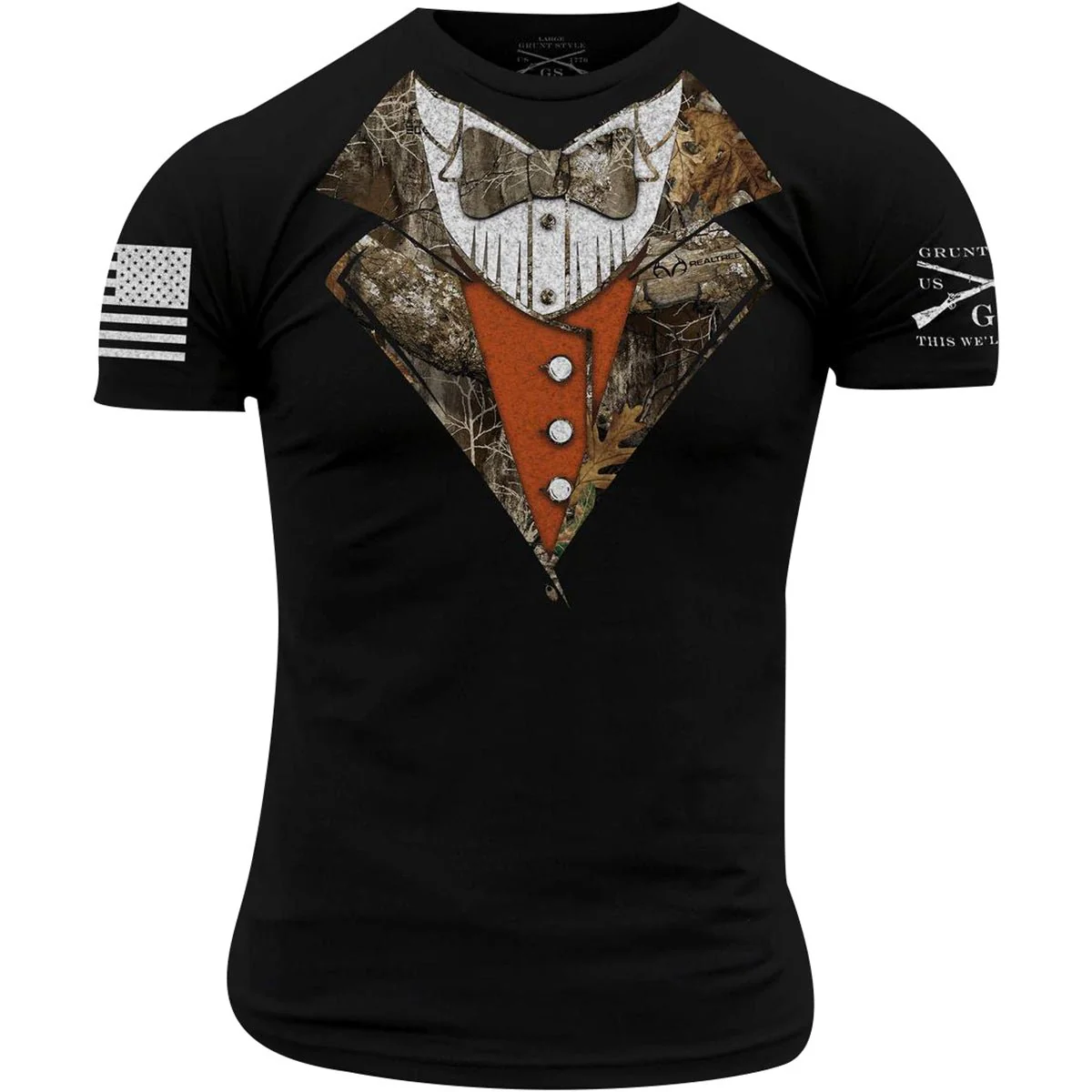 Grunt Style Realtree Edge - Tux T-Shirt - Black