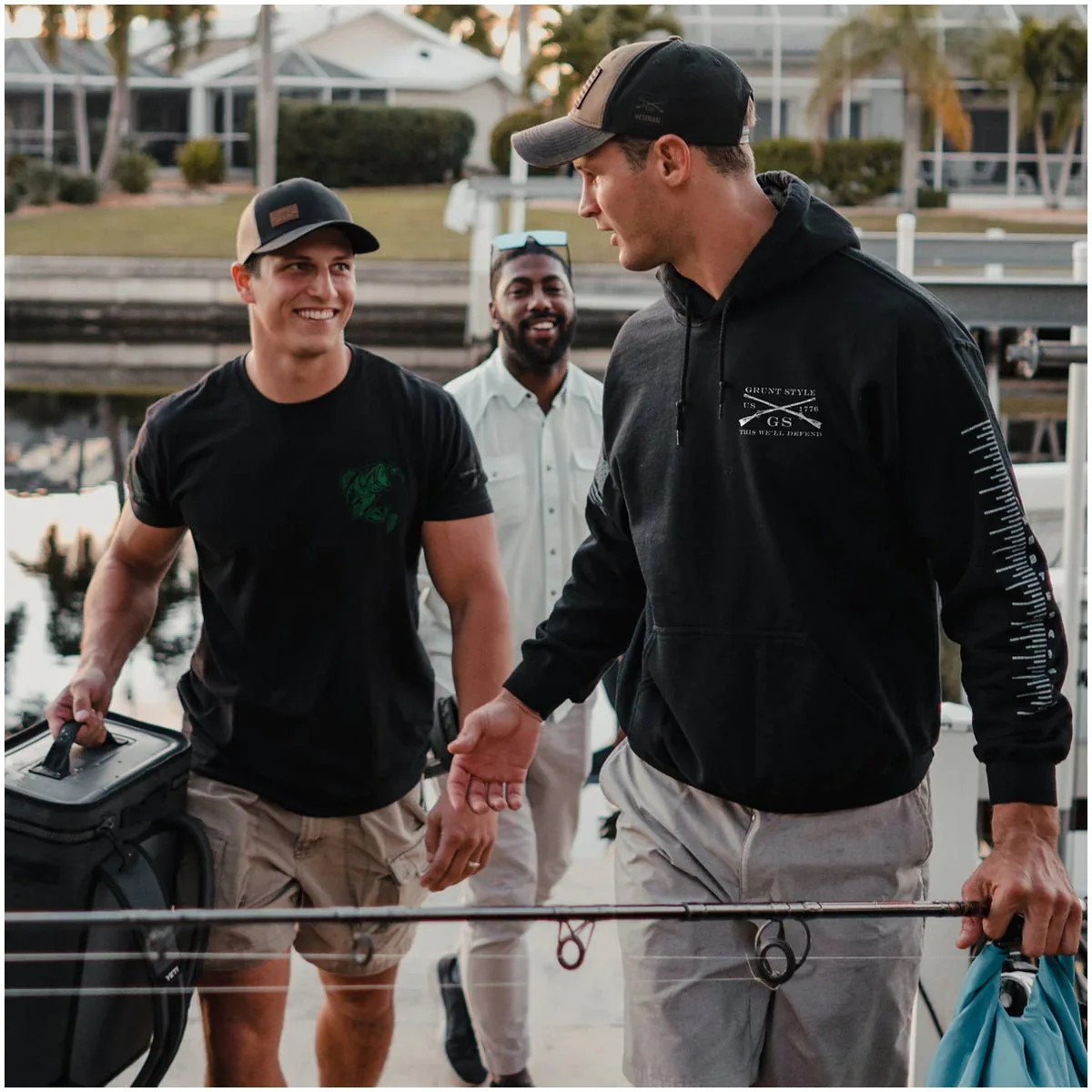 Grunt Style Reeltree Fishing - It Was This Big Pullover Hoodie - Black - Image 6