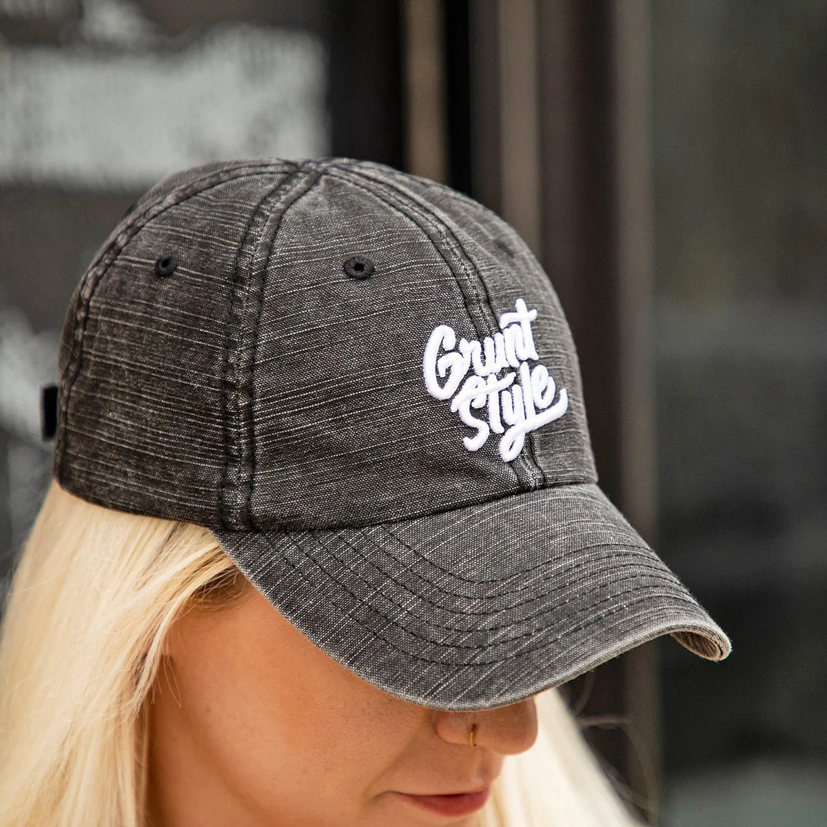 Grunt Style Script Logo Charcoal Wash Hat - Image 2