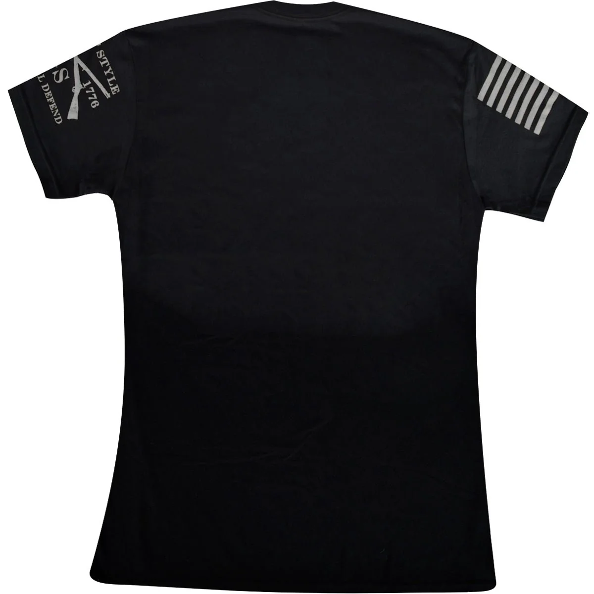 Grunt Style Silver Line Flag T-Shirt - Black - Image 2
