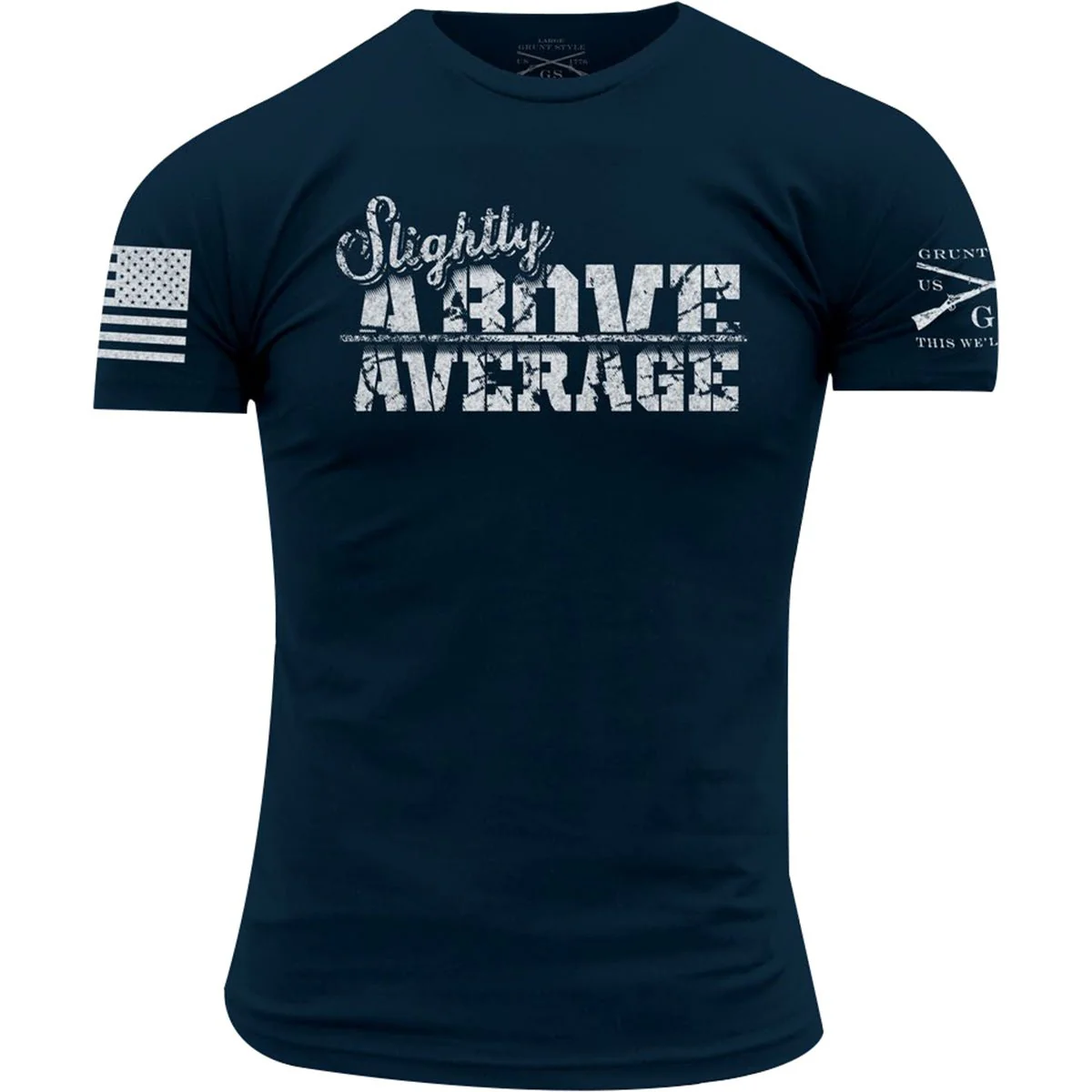 Grunt Style Slightly Above Average Crewneck T-Shirt - Navy