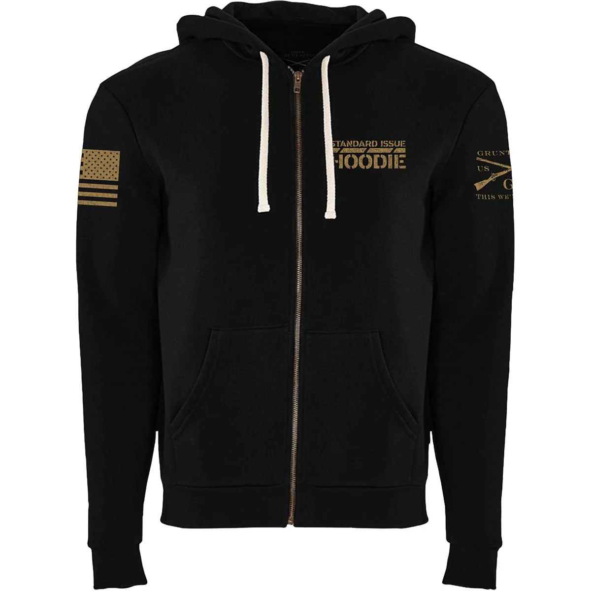 Grunt Style This Is My Hoodie Full-Zip Hoodie - Black - Image 2