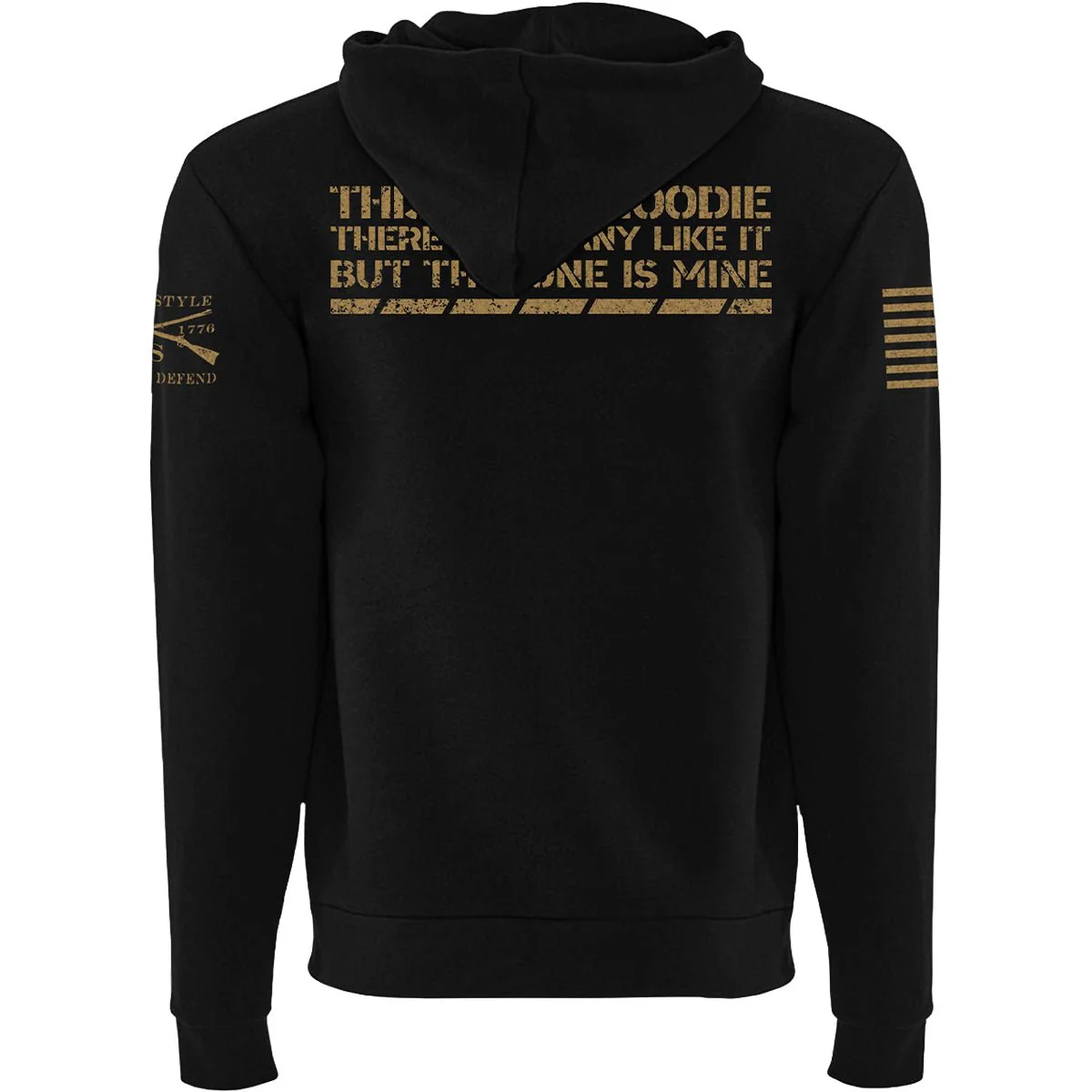 Grunt Style This Is My Hoodie Full-Zip Hoodie - Black - Image 3