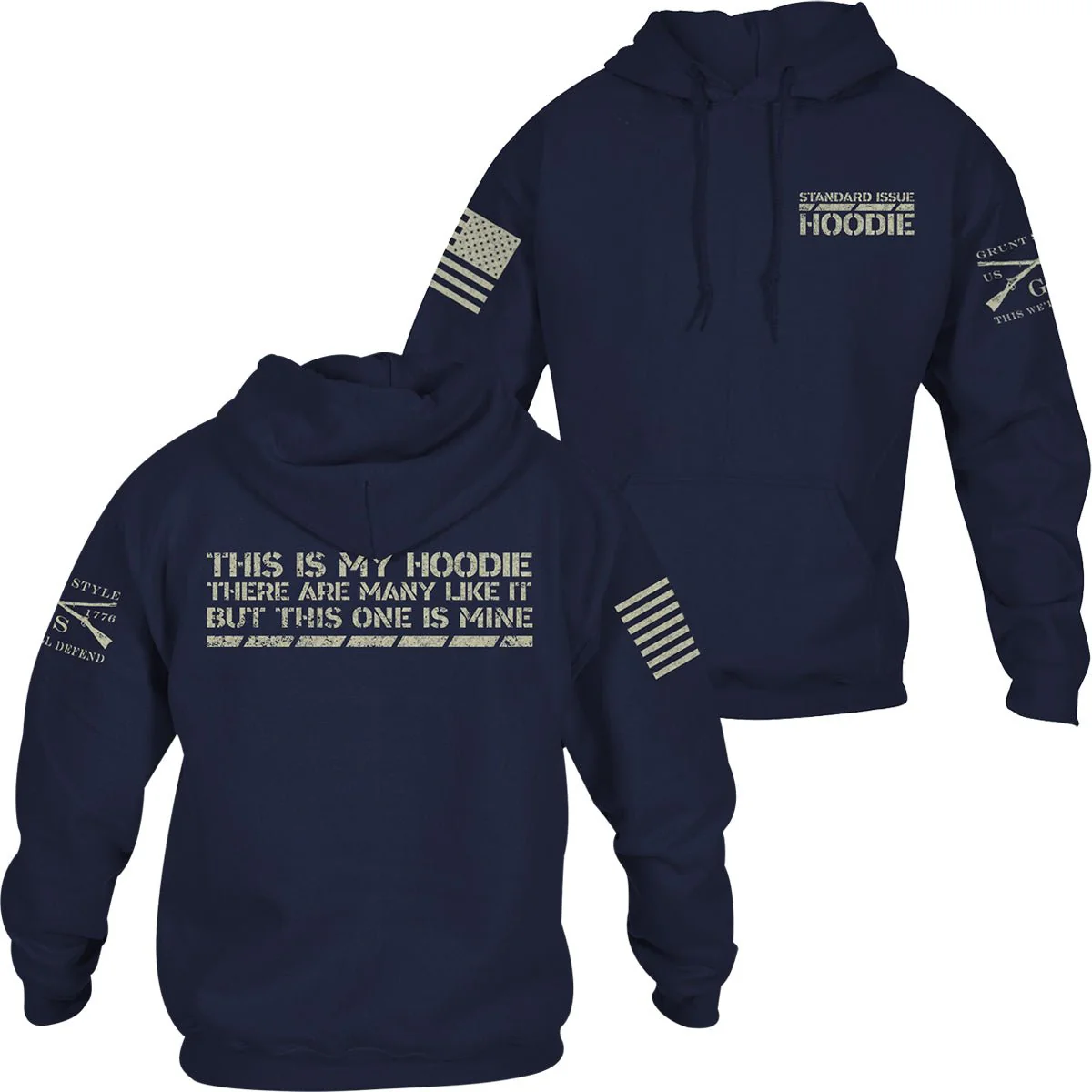 Grunt Style This Is My Hoodie Pullover Hoodie - Navy