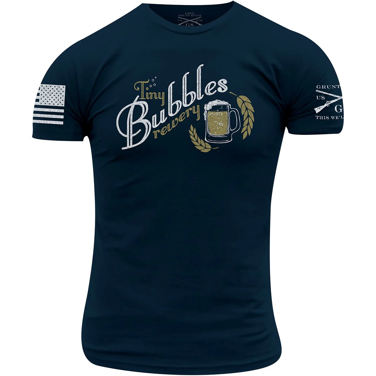 Grunt Style Tiny Bubbles Brewery T-Shirt - Navy