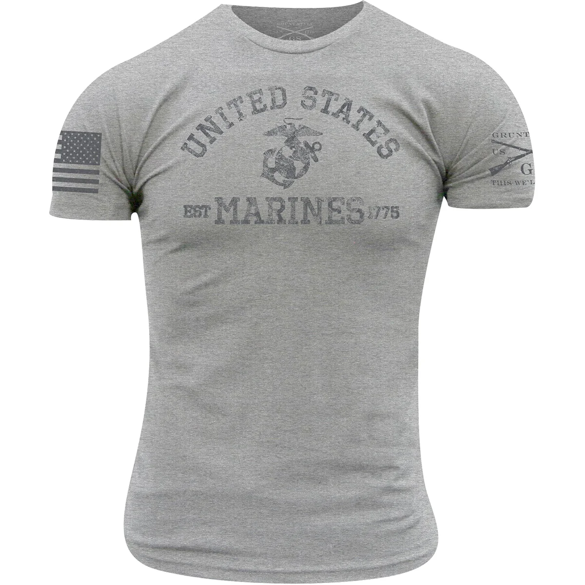 Grunt Style USMC - Est. 1775 T-Shirt - Athletic Heather - Image 2