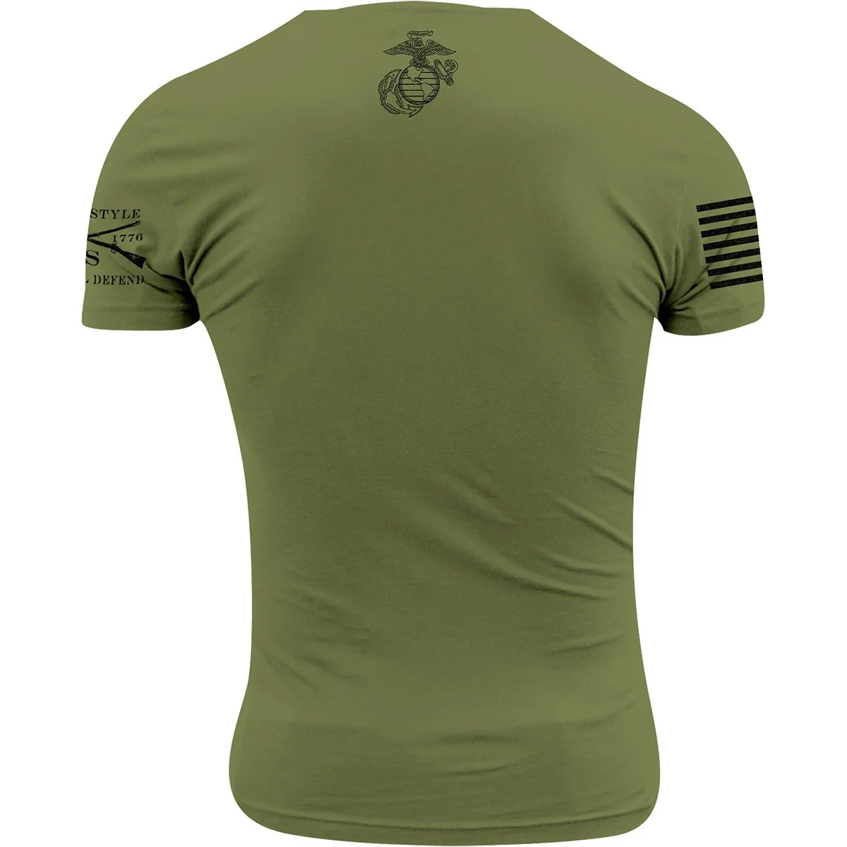 Grunt Style USMC - Est. 1775 T-Shirt - Military Green - Image 3