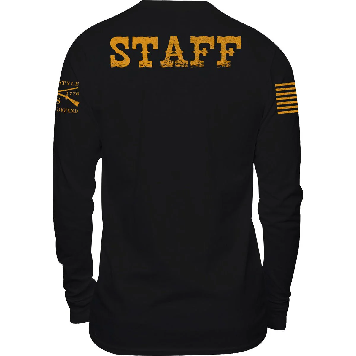 Grunt Style USMC - Tun Tavern Staff Long Sleeve T-Shirt - Black - Image 3