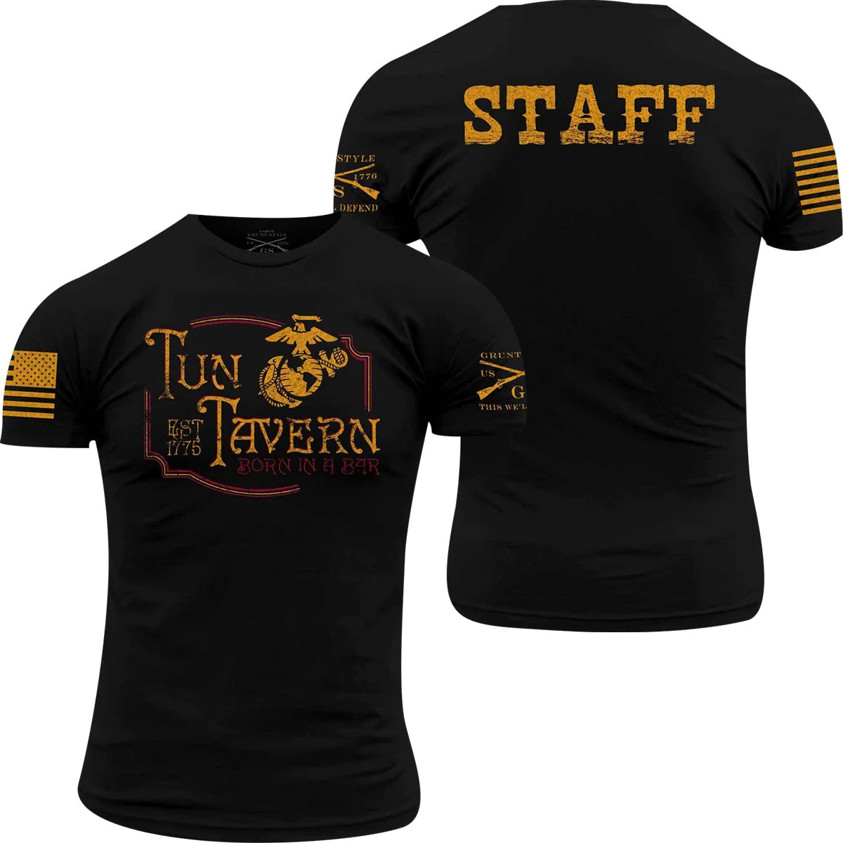 Grunt Style USMC - Tun Tavern Staff T-Shirt - Black