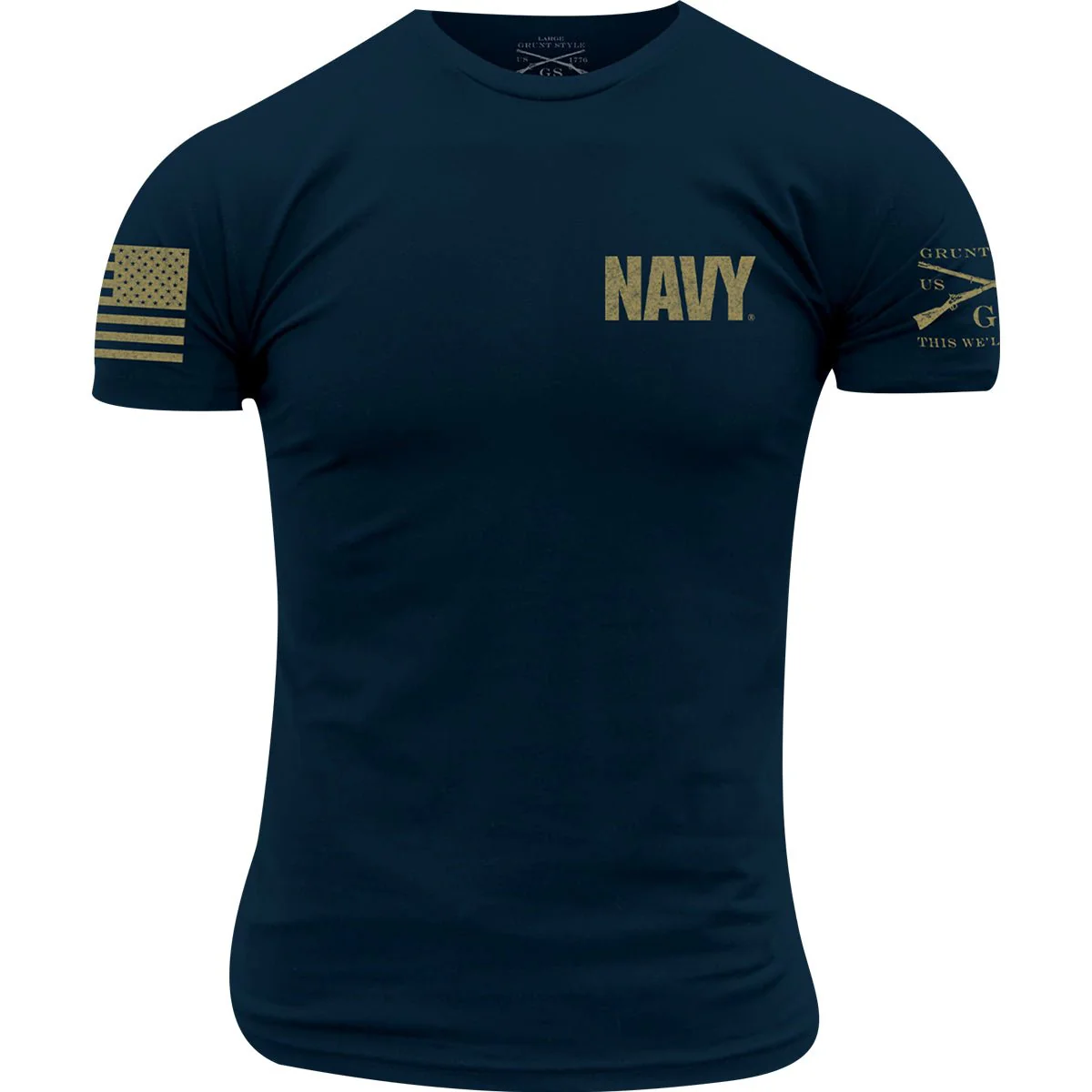 Grunt Style USN - Edge of the World T-Shirt - Navy - Image 2