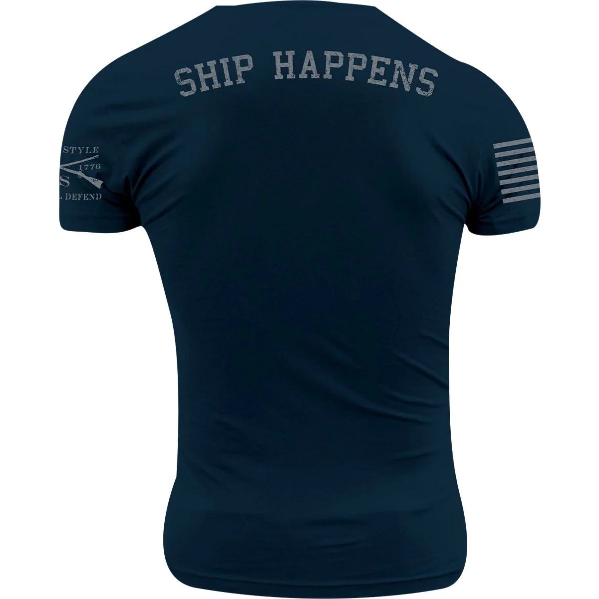 Grunt Style USN - Ship Happens T-Shirt - Navy - Image 3