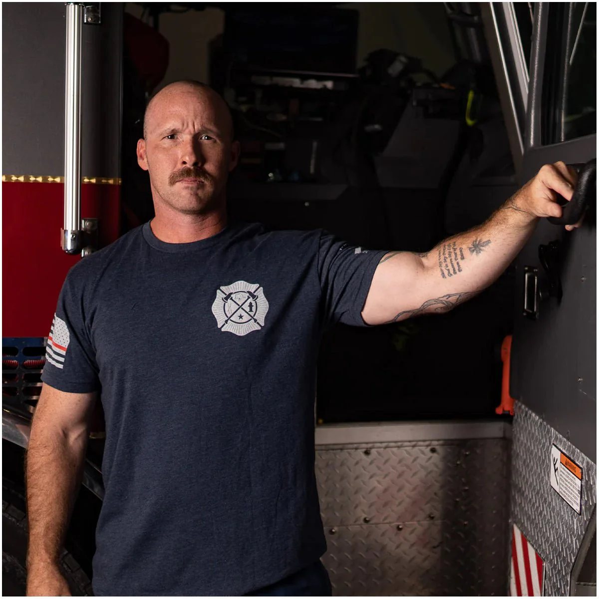 Grunt Style Wherever Flames May Rage T-Shirt - Navy - Image 6