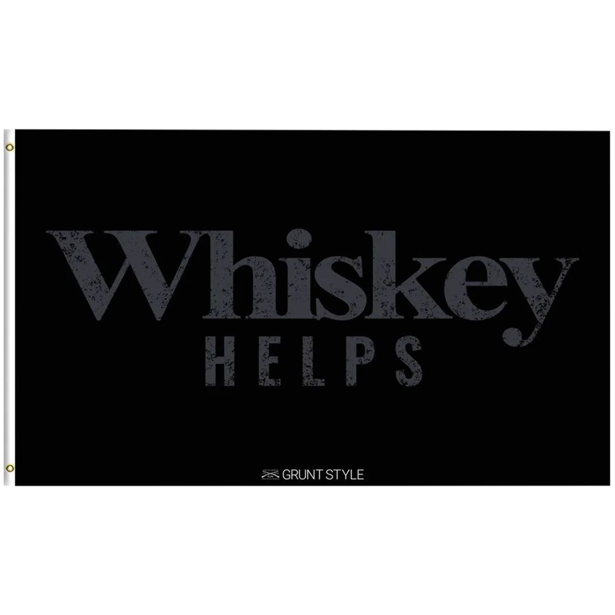 Grunt Style Whiskey Helps Flag - Black