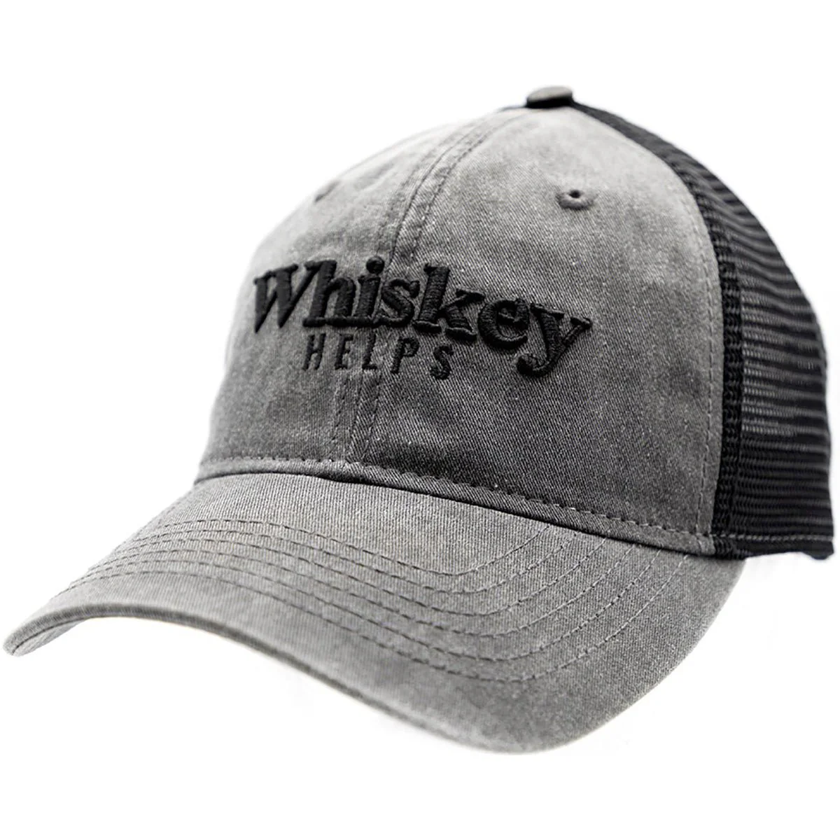 Grunt Style Whiskey Helps Mesh Hat - Black