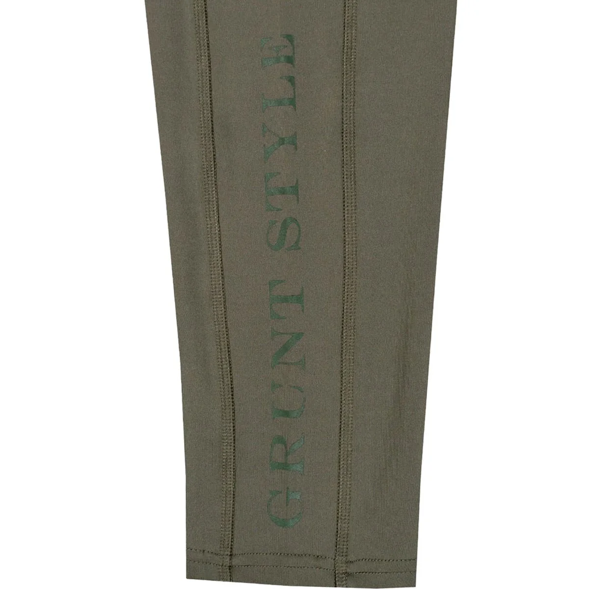 Grunt Style Women's 7/8 Cropped Fitness Leggings - Military Green - Image 4
