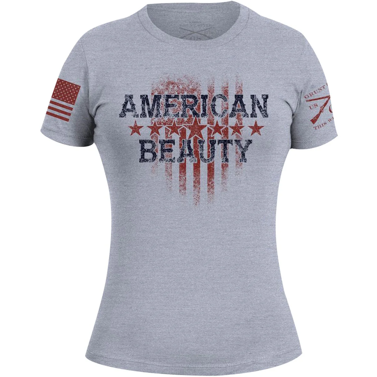 Grunt Style Women's American Beauty 2.0 T-Shirt - Gray