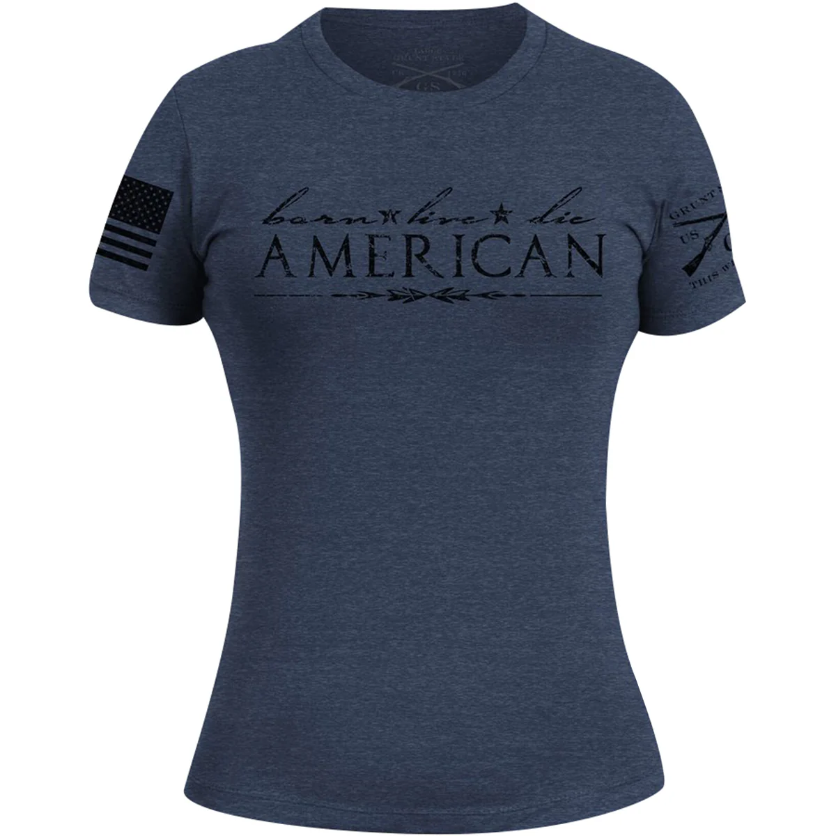 Grunt Style Women's American Woman 2.0 T-Shirt - Navy