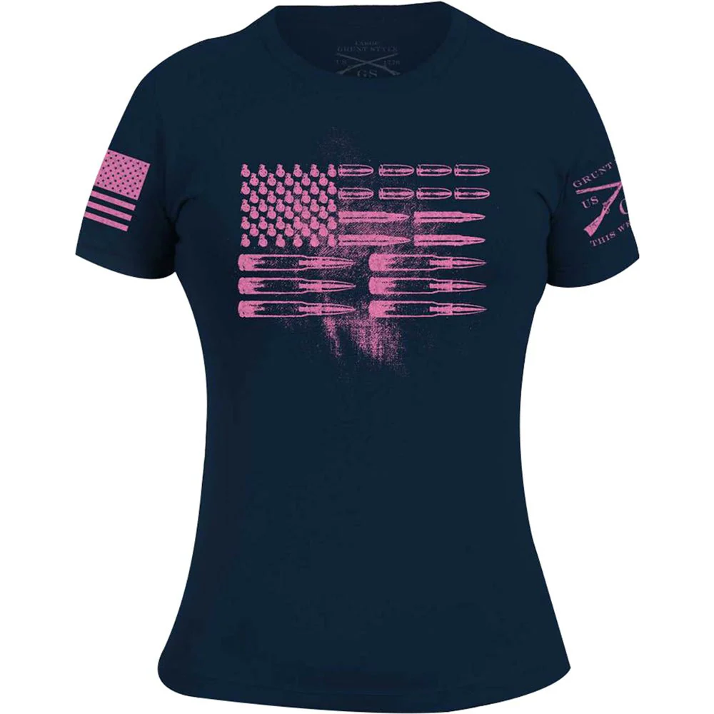 Grunt Style Women's Ammo Flag Crewneck T-Shirt - Image 8