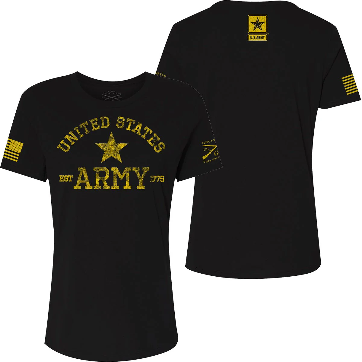 Grunt Style Women's Army - Est. 1775 Relaxed Fit T-Shirt - Black