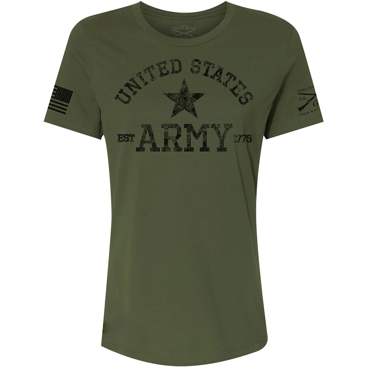 Grunt Style Women's Army - Est. 1775 Relaxed Fit T-Shirt - Military Green - Image 2