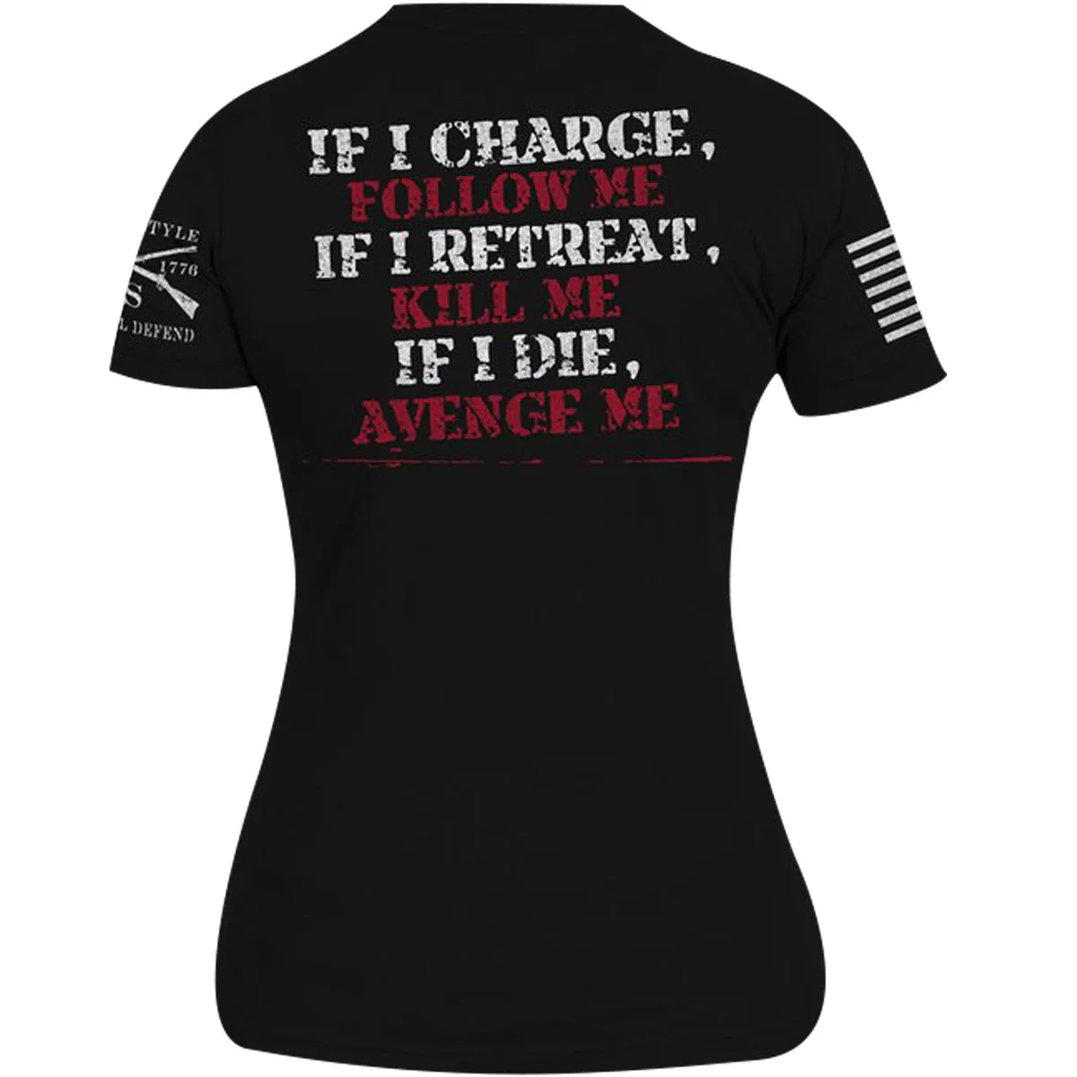 Grunt Style Women's Avenge Me Throwback T-Shirt - Black - Image 3