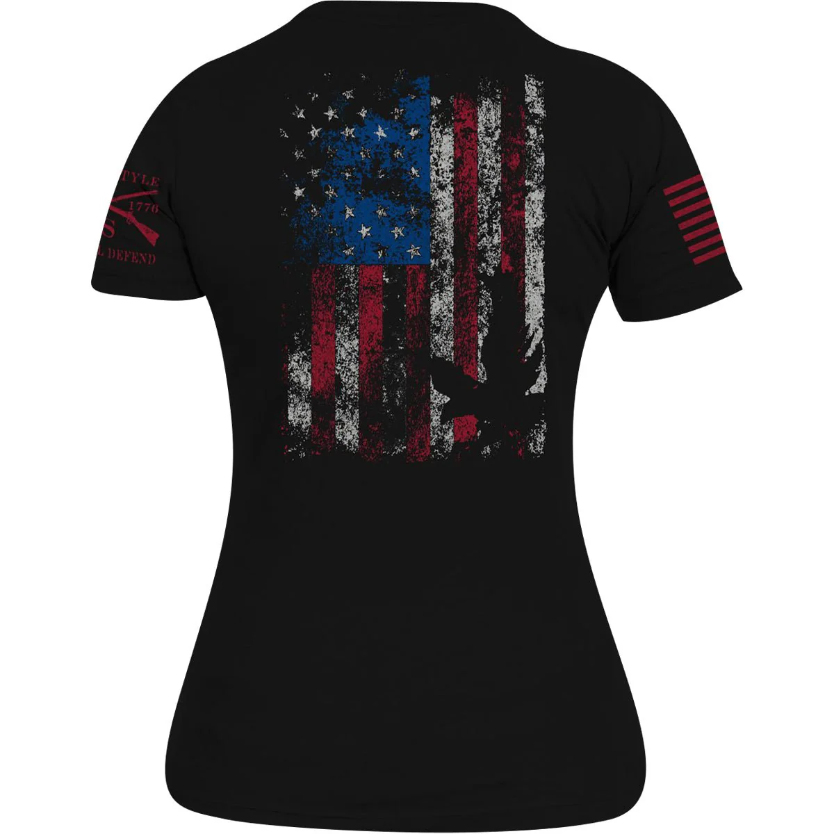 Grunt Style Women's Freedom Flag T-Shirt - Black - Image 3