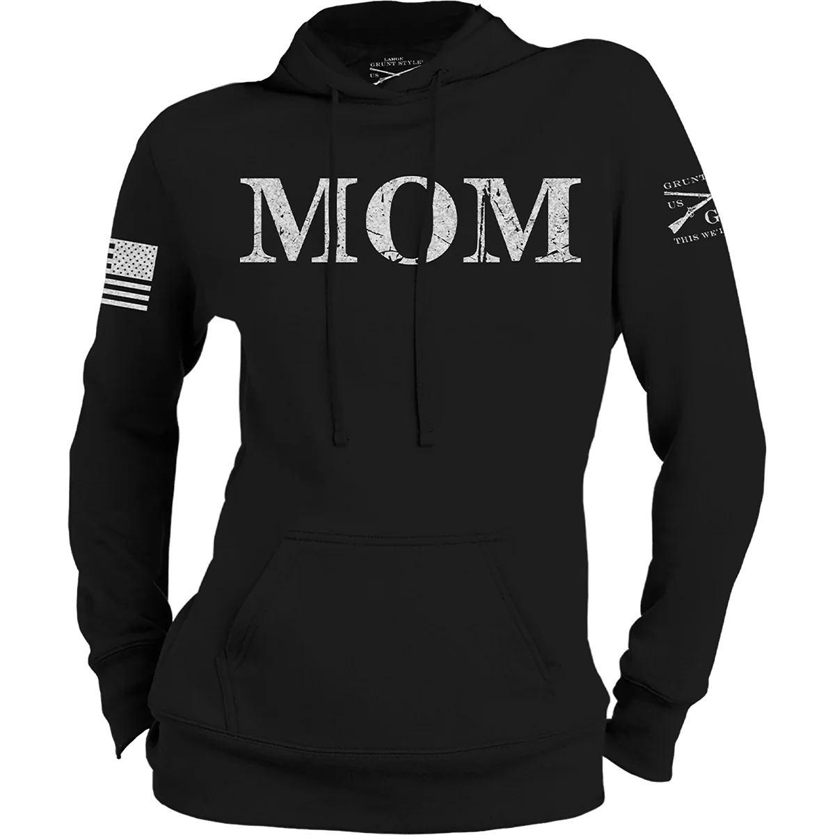 Grunt Style Women's Mom Defined Pullover Hoodie - Black - Image 2