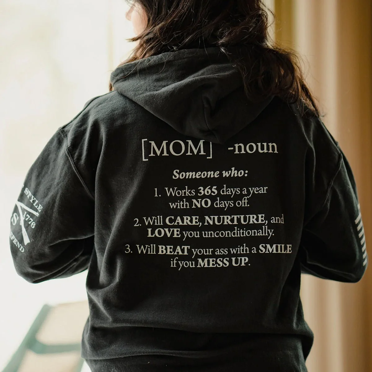 Grunt Style Women's Mom Defined Pullover Hoodie - Black - Image 4